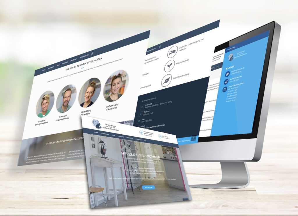 Mobiloptimiertes Webdesign für die Tierarztpraxis Westphalen in Hamburg